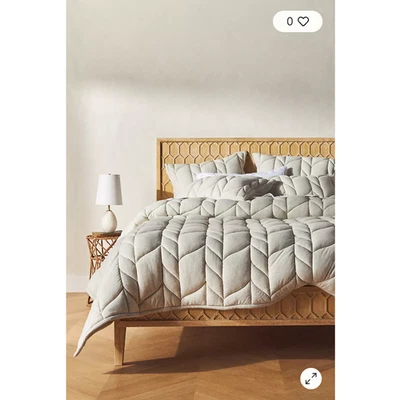 Anthropologie Vatteret Jersey Quilt Queen NWT - Image 1 of 4