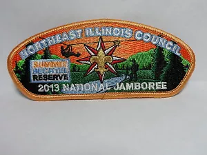 NORTHEAST ILLINOIS COUNCIL(GOLD FDL ORANGE)2013 NATIONAL JAMBOREE SHOULDER PATCH - Picture 1 of 1