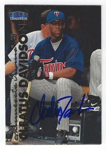 CLEATUS DAVIDSON MINNESOTA TWINS SIGNED 1999 FLEER TRADITION BASEBALL CARD - Picture 1 of 1