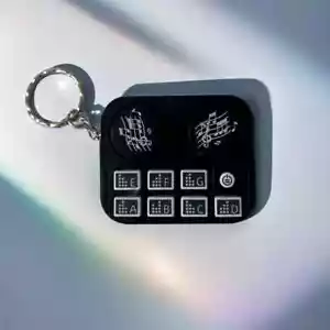1 pieza Negro Mini Tocadiscos DJ Máquina de Ritmo-Llavero Creativo - Imagen 1 de 2