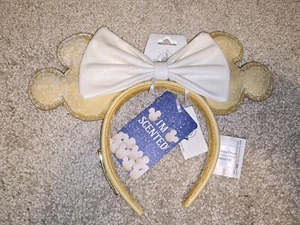 Disney Parks 2024 Beignet All Day Scented Minnie Mickey Ear Headband Loungefly - Picture 1 of 2