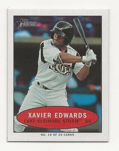 2020 Topps Heritage Minor XAVIER EDWARDS 1971 Bazooka Numbered Test Storm #19