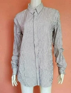 JOHN LAWRENCE SULLIVAN STRIPED MENS BUTTON DOWN LONG SLEEVED SHIRT SIZE 40 - Picture 1 of 5
