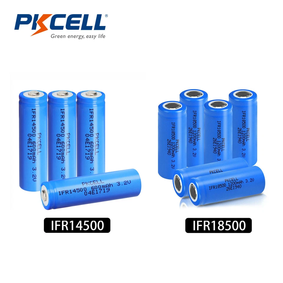 3.2V 14500 18500 Rechargeable LiFePO4 Battery AA Batteries for Solar Lights - Image 1 of 1