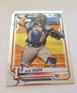 2021 Bowman Chrome - 'Sam Huff - Texas Rangers' - Base Rookie card - Picture 1 of 2