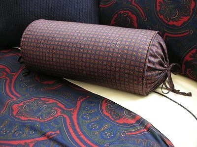 NUEVO Personalizado Ralph Lauren Millbrook Azul Marino Foulard Cuello Almohada Cuello Rollo  Foto 1 de 2