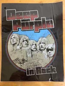 DEEP PURPLE IN ROCK LARGE SIZE PRINTED SEW ON BACK PATCH OFFICIALLY LICENSED - Picture 1 of 8