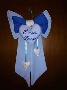 Fiocco Nascita Bambino / Fatto a mano/ Completamente Personalizzabile/Ricamato - Foto 1 di 2