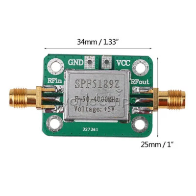LNA 50-4000 MHz RF Low Noise FM Amplifier Signal Receiver SPF5189 NF 0.6dB - Image 1 of 4