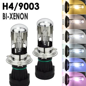 2Pcs BI-XENON H4 9003 Hi Lo HID Bulbs AC 35W Bright Headlight Replacement 4K-12K - Picture 1 of 9