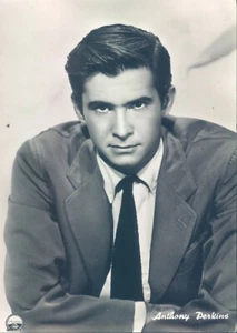 Berühmter amerikanischer Schauspieler Anthony Perkins Portrait 60er Jahre RPPC - Bild 1 von 2