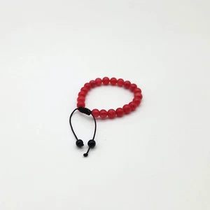 Pulsera de muñeca con cuentas de ágata rosa - Imagen 1 de 2