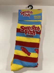 Swedish Fish Adult's Novelty Crew Socks Size 6-12 New - Picture 1 of 4