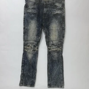 Grindhouse Jeans Blau Acid Wash Denim Distressed Grunge Streetwear Herren 38x32 - Bild 1 von 9