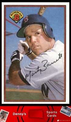 1989 Bowman #28 Marty Barrett Boston Red Sox Baseball Card - Image 1 of 2