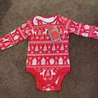 TU Nordic Baby Long Sleeve Christmas Vest 0-1 Month/10 lbs NEW With Tags
