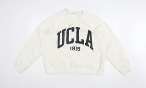 H&M Unisex Adults White UCLA Pullover Sweatshirt M - Picture 1 of 12