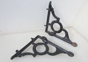 Vintage Iron Cistern Shelf Brackets Holders Shelve Old Shelving 7.25"D - Picture 1 of 14