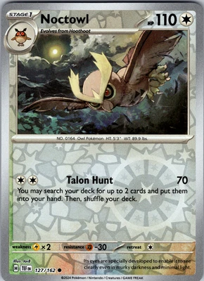 Noctowl Reverse Holo 127/162 SV05: Temporal Forces Common - NM - Image 1 of 2