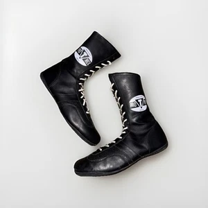 Zapatos de Boxeo Pro Mex Hightop Competition Para Hombre Talla US 8 Negros - Imagen 1 de 9