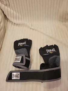 New Shelf Pull Everlast Evergel Pro Lifting Gloves Black Size Large - Picture 1 of 6