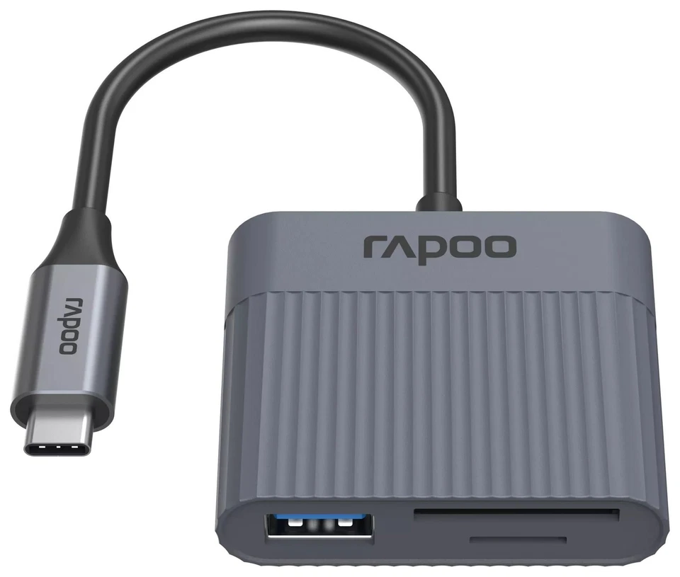 Rapoo 3-in-1 USB-C Kartenleser "UCR-3011" grau (00226497) #1907323