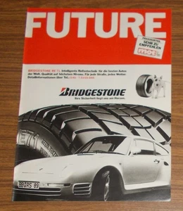 Seltene Werbung BRIDGESTONE RE 71 Breitreifen Porsche - Bullterrier 1990 - Picture 1 of 1