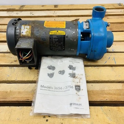 Bomba centrífuga reconstruida Goulds 3656 1 1/2x2-6 5 15/16” Baldor 3 HP, 3AI 1H5A05H Foto 1 de 4