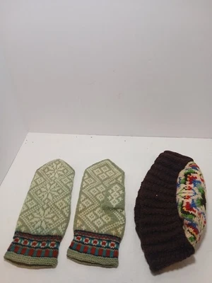 mitones y sombrero nórdico vintage Foto 1 de 4