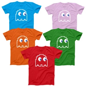 Ghost 8Bit Game Costume Man Funny Halloween 80s Group Set Soft YOUTH Tee T-Shirt - Picture 1 of 3