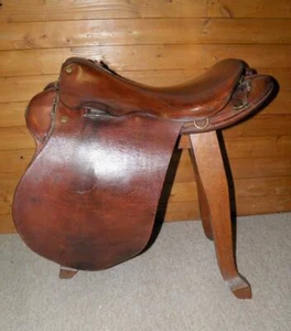 WW 1 Officers MK V 1918 English Leather Military Saddle By Butler Bro's London - Picture 1 of 12