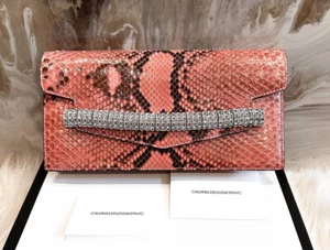 Calvin Klein 205W39NYC Collection Blush Python Crystal Strap Clutch Bag  - Picture 1 of 8