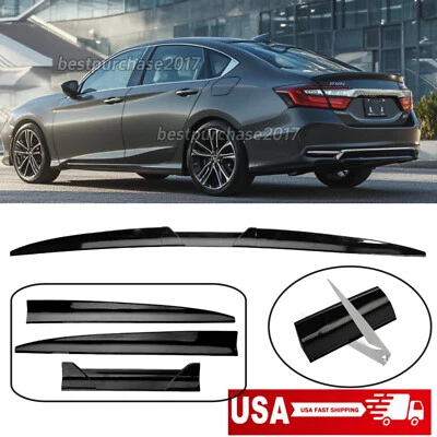 For Honda Accord 4 Door Sedan 08-12 Rear Roof Trunk Spoiler Lip Tail Wings Gloss Foto 1 de 4