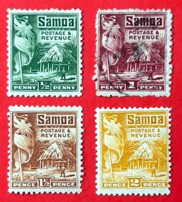 САМОА Sc #1420145 1921 Самоа дом новом HR OG (#143-б/у) F/VF (21-235) - Изображение 1 из 3