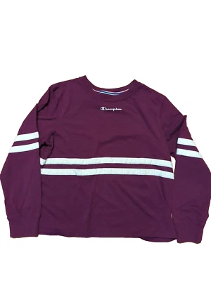 Champion Sudadera Mujer Talla Mediana Púrpura Manga Larga Auténtica Atlética  Foto 1 de 4