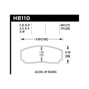 HAWK HB110 Q.654 [DTC-80] BRAKE PADS - Picture 1 of 1