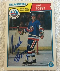 Mike Bossy Autograph 1983-1984 O-PEE-CHEE Hockey Card - Imagen 1 de 12