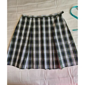 Becky Thatcher Elderwear Green Plaid School Skirt Uniform Size 20.5 - Picture 1 of 5