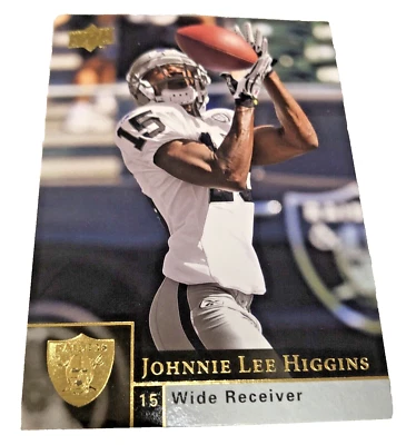 JOHNNIE LEE HIGGINS 15 2009 Upper Deck Card 138 Las Vegas Raiders #127 - Image 1 of 2