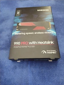 New Samsung 990 PRO with Heatsink PCle 4.0 4TB M.2 Internal SSD MZ-V9P4T0CW NIB - Afbeelding 1 van 2