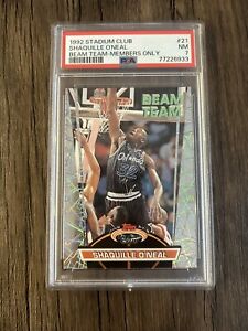 1992 Stadium Club #21 Shaquille O'Neal Beam Team Members Only  PSA 7
