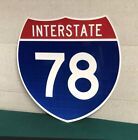 AUTHENTIC I-78 INTERSTATE 78 SIGN SHIELD ALUMINUM SIGN, 24