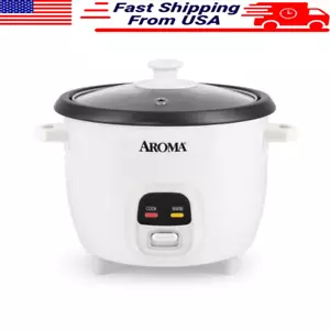 6-Cup Non-Stick Rice & Grain Cooker W/ Bonded Granite Pot & Keep Warm Mode New - Picture 1 of 5