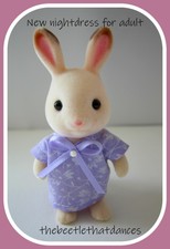 Sylvanian Clothes, New Bed Wear, Nightdress For ADULT, Rabbit, Cat, Fox, Dog ETC