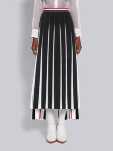 Thom Browne RWB Detail Pleated Ankle Length Skirt Size 38 (XS) US 2 NWT - Picture 1 of 17