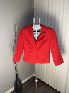 Victoria's Secret Body By Victoria Blazer Jacket Lined Red Size 6 - Picture 1 of 4