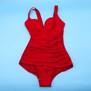 Miraclesuit Size US 8 Red Rock Solid Cherie Padded One Piece Swimsuit Cayenne - Bild 1 von 9