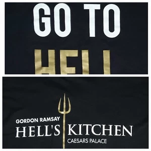 T-shirt Gordon Ramsay Go To Hells Kitchen nuova senza etichette promo TV ristorante cibo - Foto 1 di 7