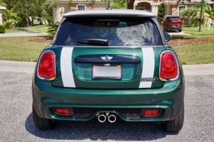 White with Black Border Laminated Boot Stripes for Mini Cooper 2 Dr Hard Top F56 - Picture 1 of 4