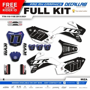 Pegatinas gráficas Yamaha TTR 110 110E 2013 - 2021 MX blancas cromadas holográficas - Imagen 1 de 7